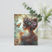 Butterfly Fairy Briefkaart (Staand voorkant)