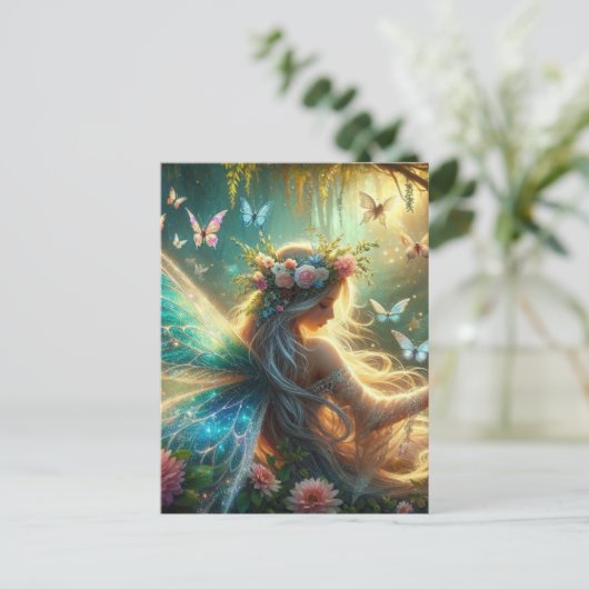 Butterfly Fairy Briefkaart (Staand voorkant)
