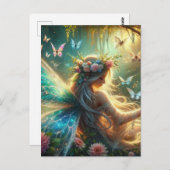 Butterfly Fairy Briefkaart (Voorkant / Achterkant)