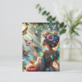 Butterfly Fairy Briefkaart (Staand voorkant)