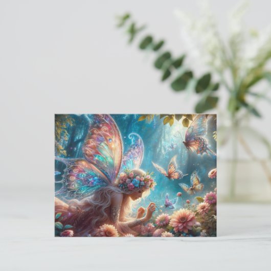 Butterfly Fairy Briefkaart (Staand voorkant)