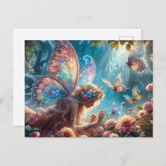 Butterfly Fairy Briefkaart (Voorkant / Achterkant)