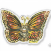 Butterfly Fairy Cat Sticker Cutout (Voorkant)