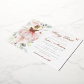 Butterfly Fairy Eerste 1e verjaardag Goud Folie Uitnodiging (Gedraaid)