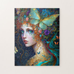 Butterfly Fairy Elf Lady Fantasy Art Legpuzzel
