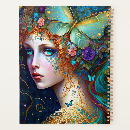 Butterfly Fairy Elf Lady Fantasy Art Planner (Achterkant)