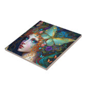 Butterfly Fairy Elf Lady Fantasy Art Tegeltje (Zijkant)