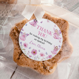 Butterfly Fairy Floral Garden Birthday Ronde Sticker