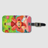 Butterfly Fairy Illustration in Whimsical Forest Bagagelabel (Voorkant (horizontaal))