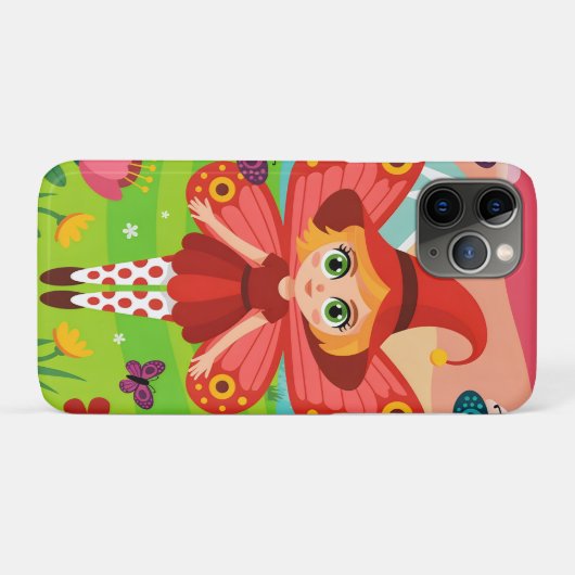 Butterfly Fairy Illustration in Whimsical Forest Case-Mate iPhone Case (Achterkant (horizontaal))