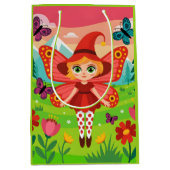 Butterfly Fairy Illustration in Whimsical Forest Medium Cadeauzakje (Voorkant)
