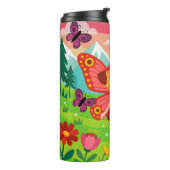 Butterfly Fairy Illustration in Whimsical Forest Thermosbeker (Gedraaid links)