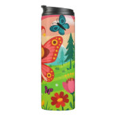 Butterfly Fairy Illustration in Whimsical Forest Thermosbeker (Geroteerd rechts)
