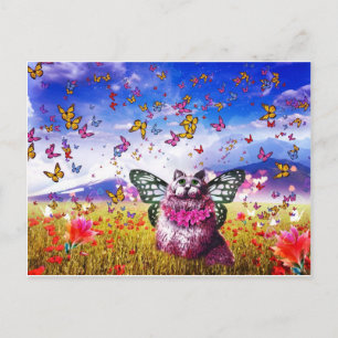 Butterfly Fairy Kat Briefkaart