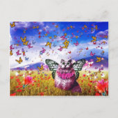 Butterfly Fairy Kat Briefkaart (Voorkant)