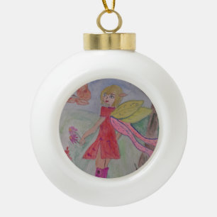 Butterfly Fairy Keramische Bal Ornament