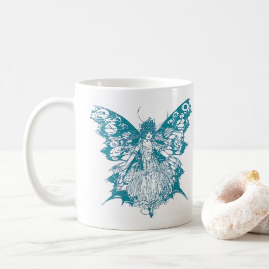 Butterfly fairy koffiemok (Met donut)