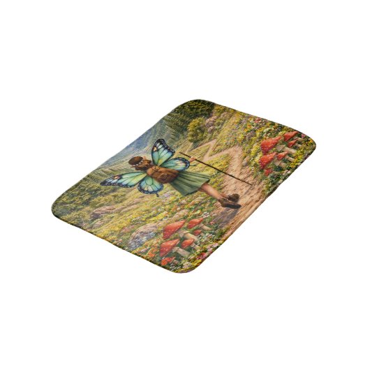 Butterfly Fairy Mountain Hiker | Fairycore Flower Badmat (Gekanteld)