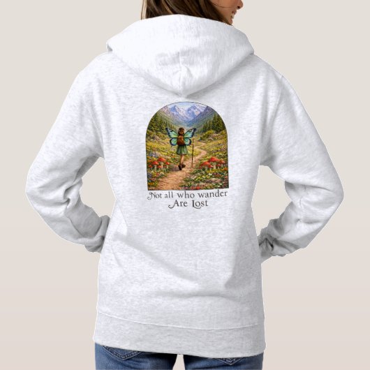 Butterfly Fairy Mountain Hiker | Fairycore Flower Hoodie (Achterkant)