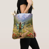 Butterfly Fairy Mountain Hiker | Fairycore Flower Tote Bag (Dichtbij)