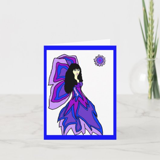 Butterfly fairy note card kaart (Voorkant)