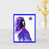 Butterfly fairy note card kaart (Gele Bloem)