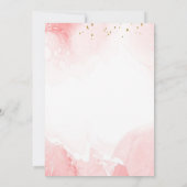 Butterfly Fairy Pink Girl Birthday Invitation Kaart (Achterkant)