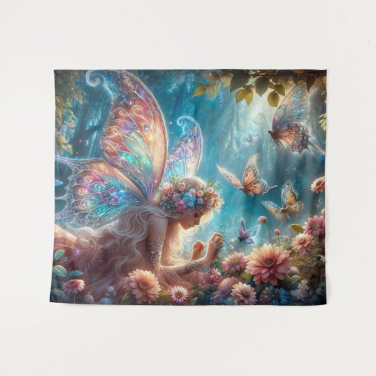 Butterfly Fairy Wandkleed (Voorkant (horizontaal))
