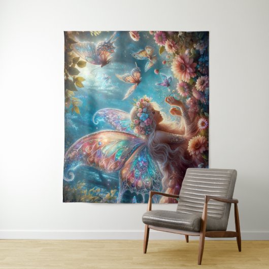 Butterfly Fairy Wandkleed (In situ)