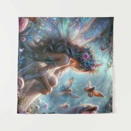 Butterfly Fairy Wandkleed (Voorkant (horizontaal))