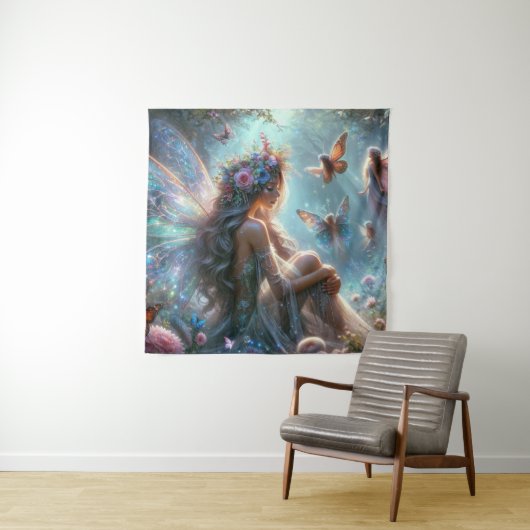 Butterfly Fairy Wandkleed (In situ)