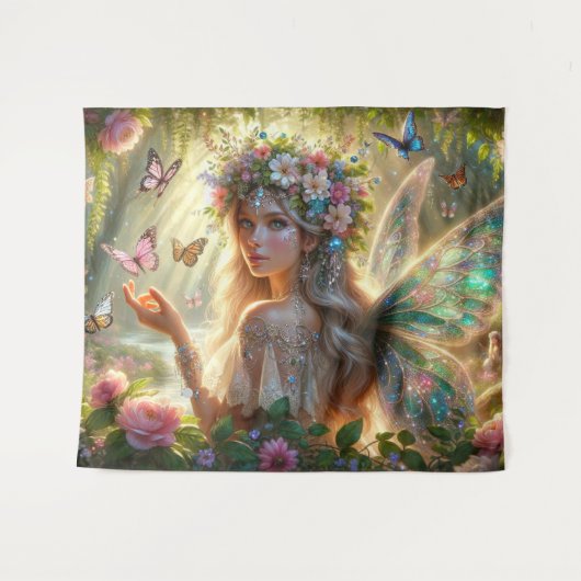 Butterfly Fairy Wandkleed (Voorkant (horizontaal))