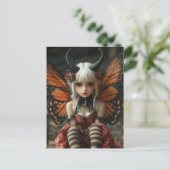 Butterfly Fairy Woman Briefkaart (Staand voorkant)