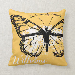 Butterfly Faith Family Friends Inspirerend Peach Kussen