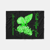 Butterfly Faith Hope Liver Cancer Awareness Fleece Deken (Voorkant (Horizontaal))
