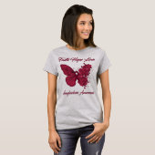 Butterfly Faith Hope Love Amyloidose Bewustheid T-shirt (Voorkant volledig)