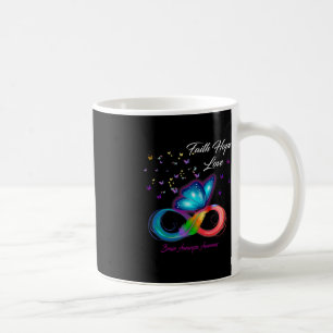 Butterfly Faith Hope Love Brain Aneurysm Awareness Koffiemok