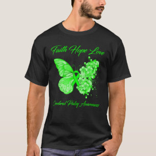 Butterfly Faith Hope Love Cerebral Palsy Awareness T-shirt