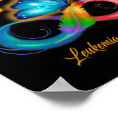Butterfly Faith Hope Love Leukemia Awareness Poster (Hoek)