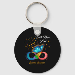 Butterfly Faith Hope Love Leukemia Awareness Sleutelhanger