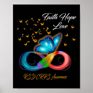 Butterfly Faith Hope Love RSD Crops Bewustzijn Poster