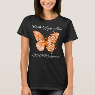 Butterfly Faith Hope Love RSD CRPS Awareness T-shirt