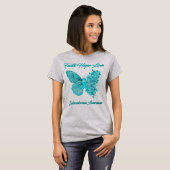 Butterfly Faith Hope Love Scleroderma Awareness T-shirt (Voorkant volledig)
