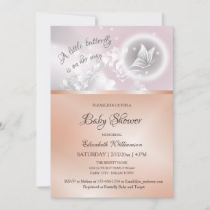 Butterfly Fantasy   Roos Baby shower goudolie Kaart