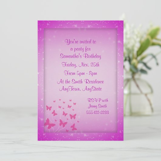 Butterfly Fantasy-uitvindingen Kaart (Staand voorkant)