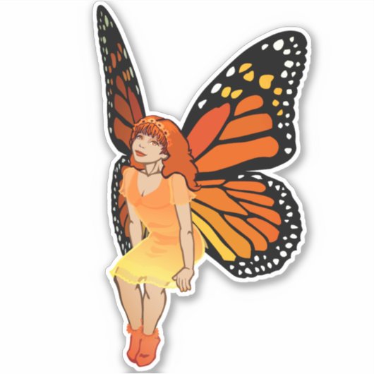Butterfly Fearie Stickers Personalized Decal (Voorkant)