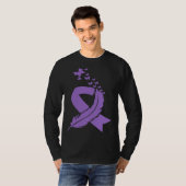 Butterfly Feather Ribbon Alzheimer s & Epilepsy Aw T-shirt (Voorkant volledig)