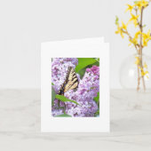 Butterfly Feeding Kaart (Gele Bloem)