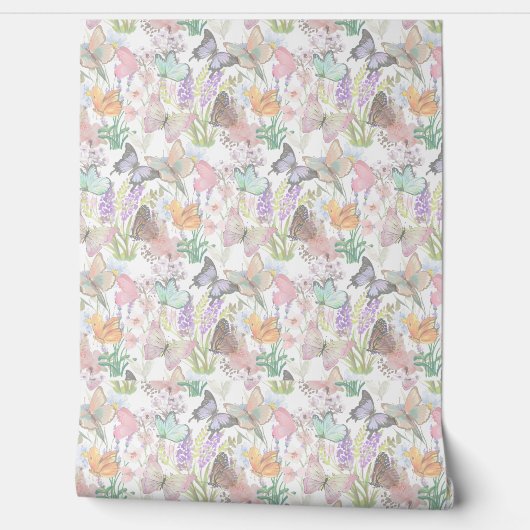 Butterfly Fields Wallpaper Behang (Afrollen)