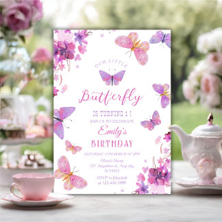 Butterfly First Birthday Kaart